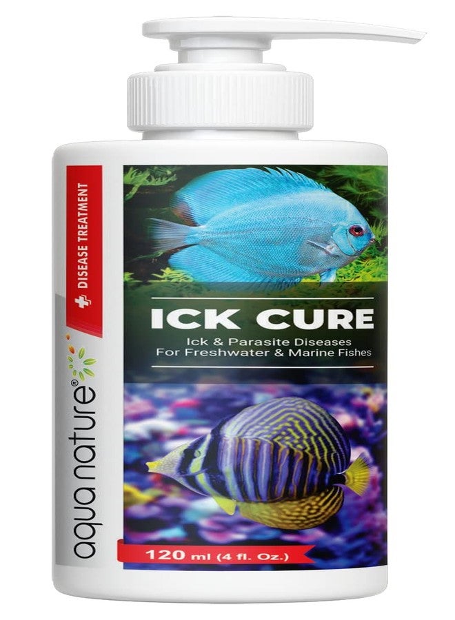 الطبيعة المائية علاج AquaNature® لمرض البقع البيضاء في الأسماك، يعالج مرض البقع البيضاء والطفيليات في أحواض المياه العذبة والمالحة (120 مل) - Image 1